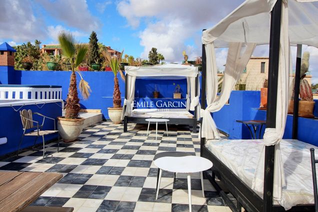 À vendre Riad d'exception idéalement situé dans le quartier de Sidi Mimoune à Marrakech - Emile Garcin Maroc - Image 1