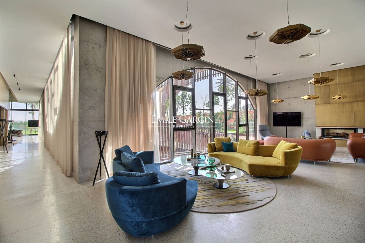 Maison d'architecte à vendre en front de Golf à Amelkis Marrakech - Emile Garcin Maroc - Image 2