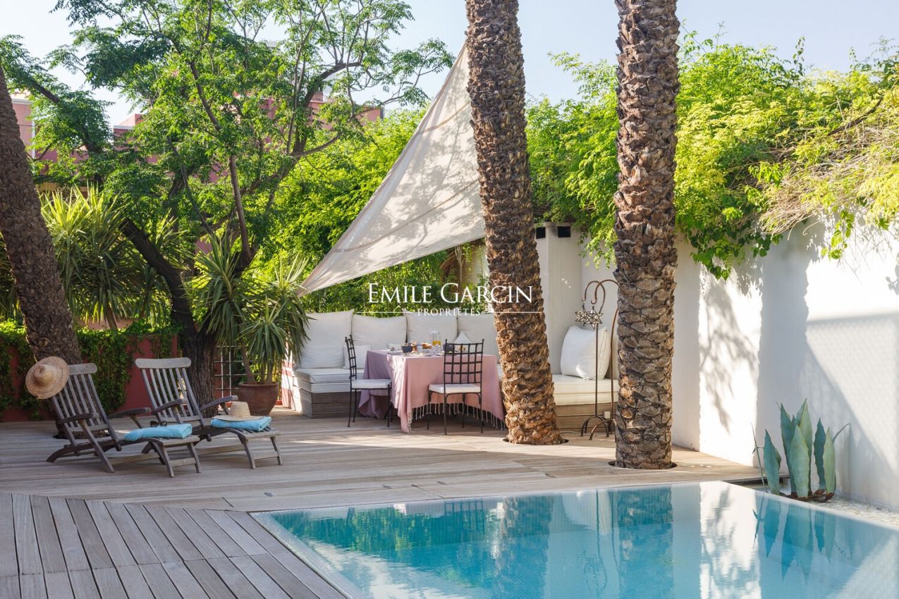 À louer très belle villa située dans le quartier Majorelle à Marrakech - Emile Garcin Maroc - Image 9