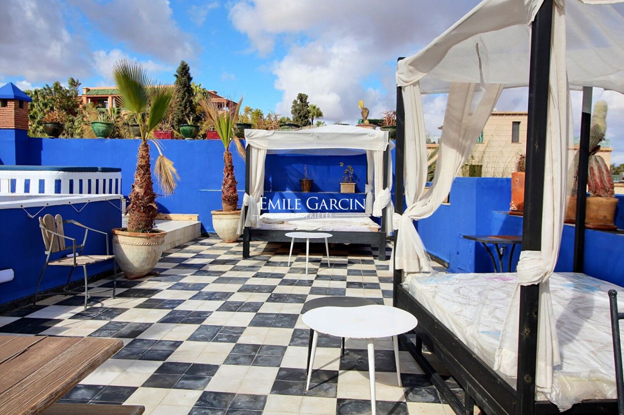 À vendre Riad d'exception idéalement situé dans le quartier de Sidi Mimoune à Marrakech - Emile Garcin Maroc - Image 1