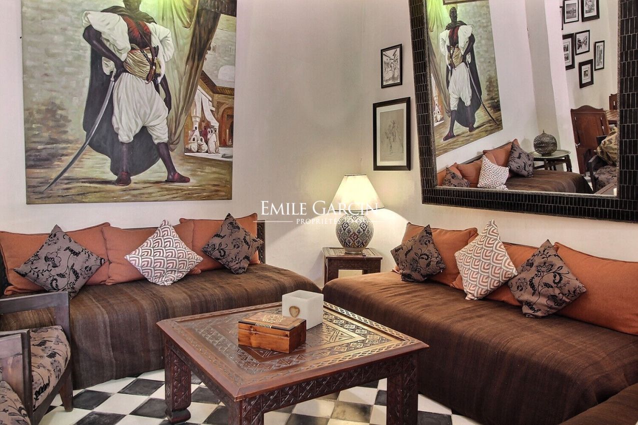 À vendre maison d'hôtes de charme située dans le quartier du Mellah à Marrakech - Emile Garcin Maroc - Image 3